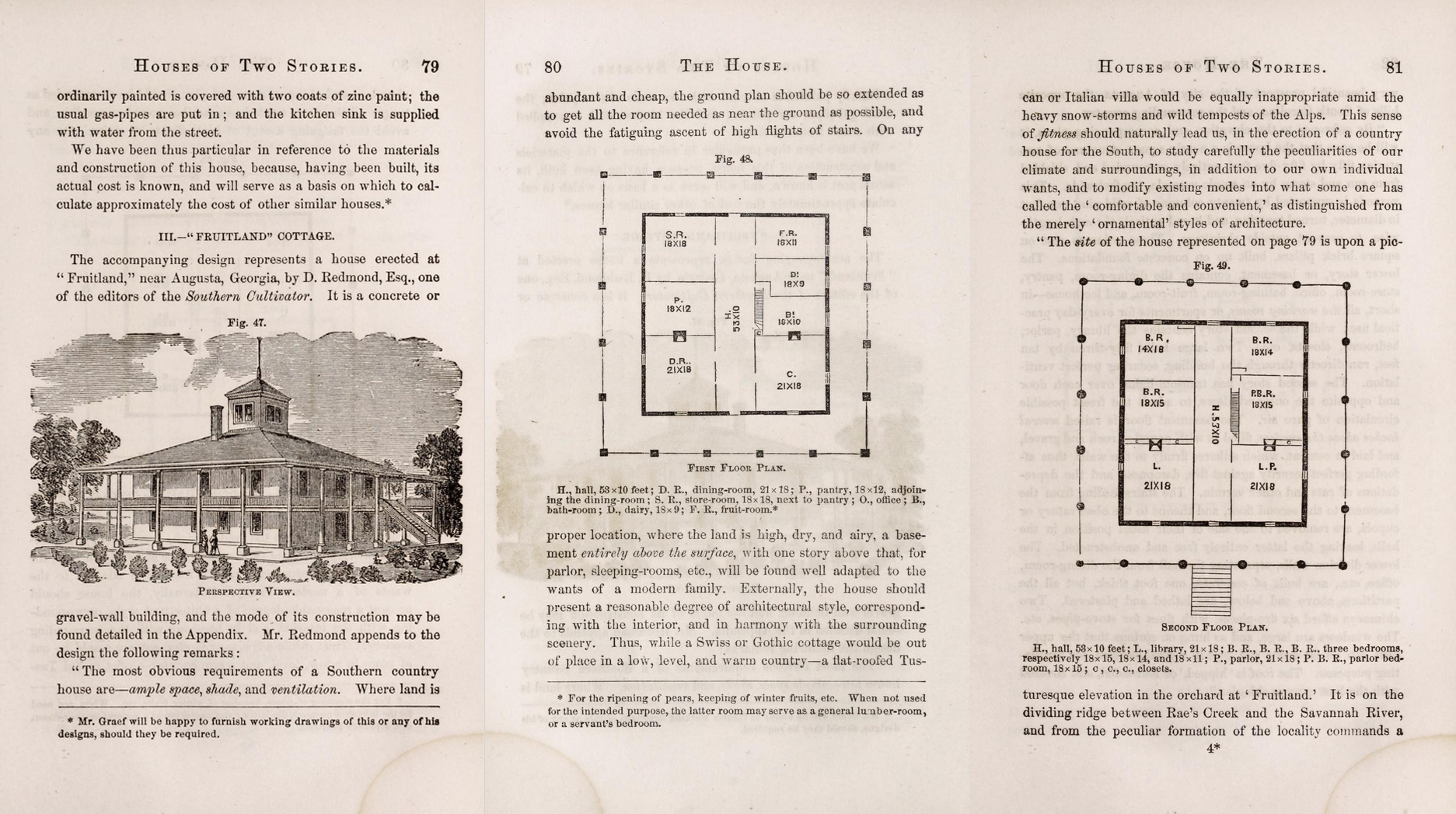 Excerpt from The House: A Pocket Manual of Rural Architecture. Page 79, Fig. 47, "Fruitland Cottage."